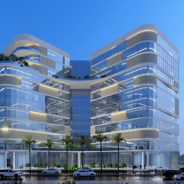 تصميم هندسي لبرج بالاحساء