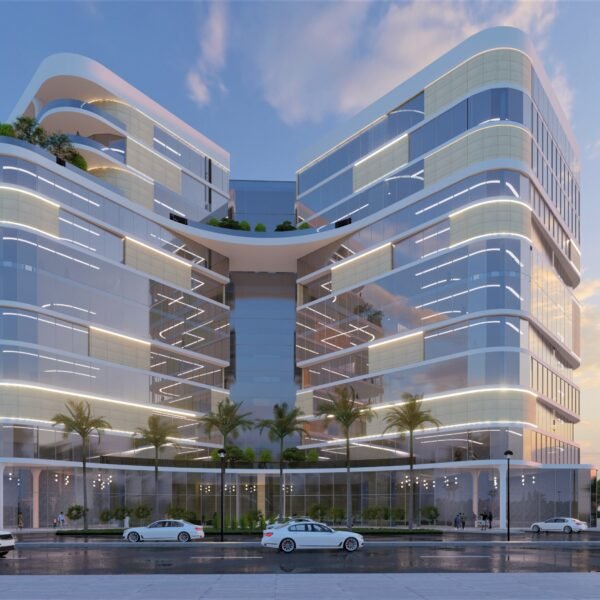 تصميم هندسي لبرج بالاحساء