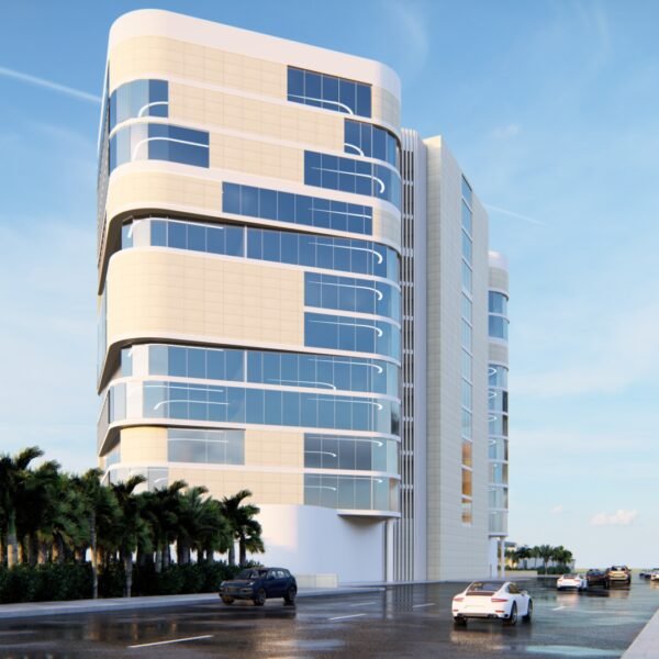 تصميم هندسي لبرج بالاحساء