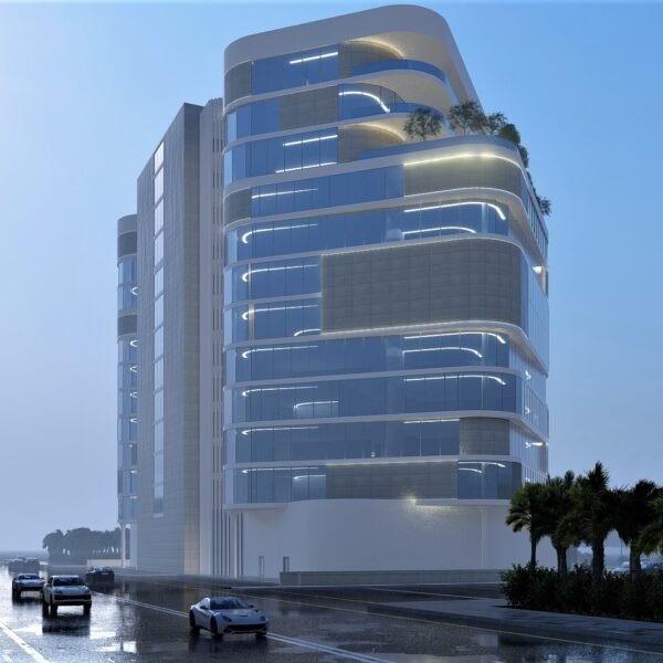 تصميم هندسي لبرج بالاحساء